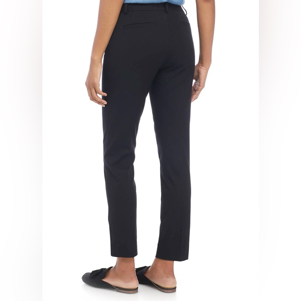 Crown & Ivy Cary Bi-Stretch Black Straight-Leg Pants
